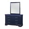 Global Furniture Usa Traditional Glam Rich Blue W /LED Charlie Blue Dresser With Led 720 - alternate 3